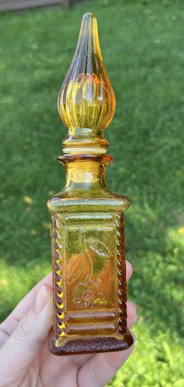 Vintage MCM Empoli Amber Glass \