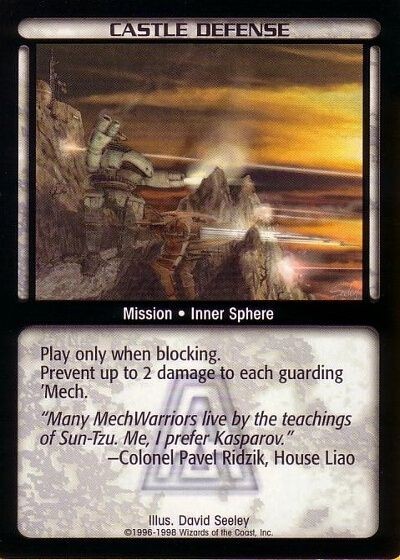 Castle Defense - Arsenal - Battletech CCG