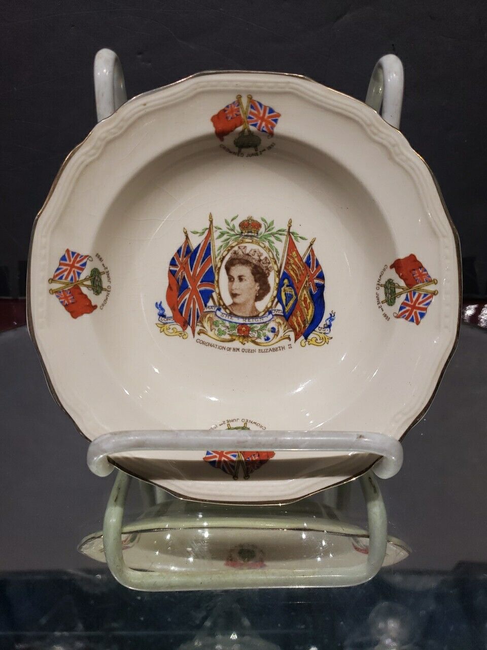 round  Dish Bowl Queen Elizabeth II Coronation 1953 Alfred Meakin China England