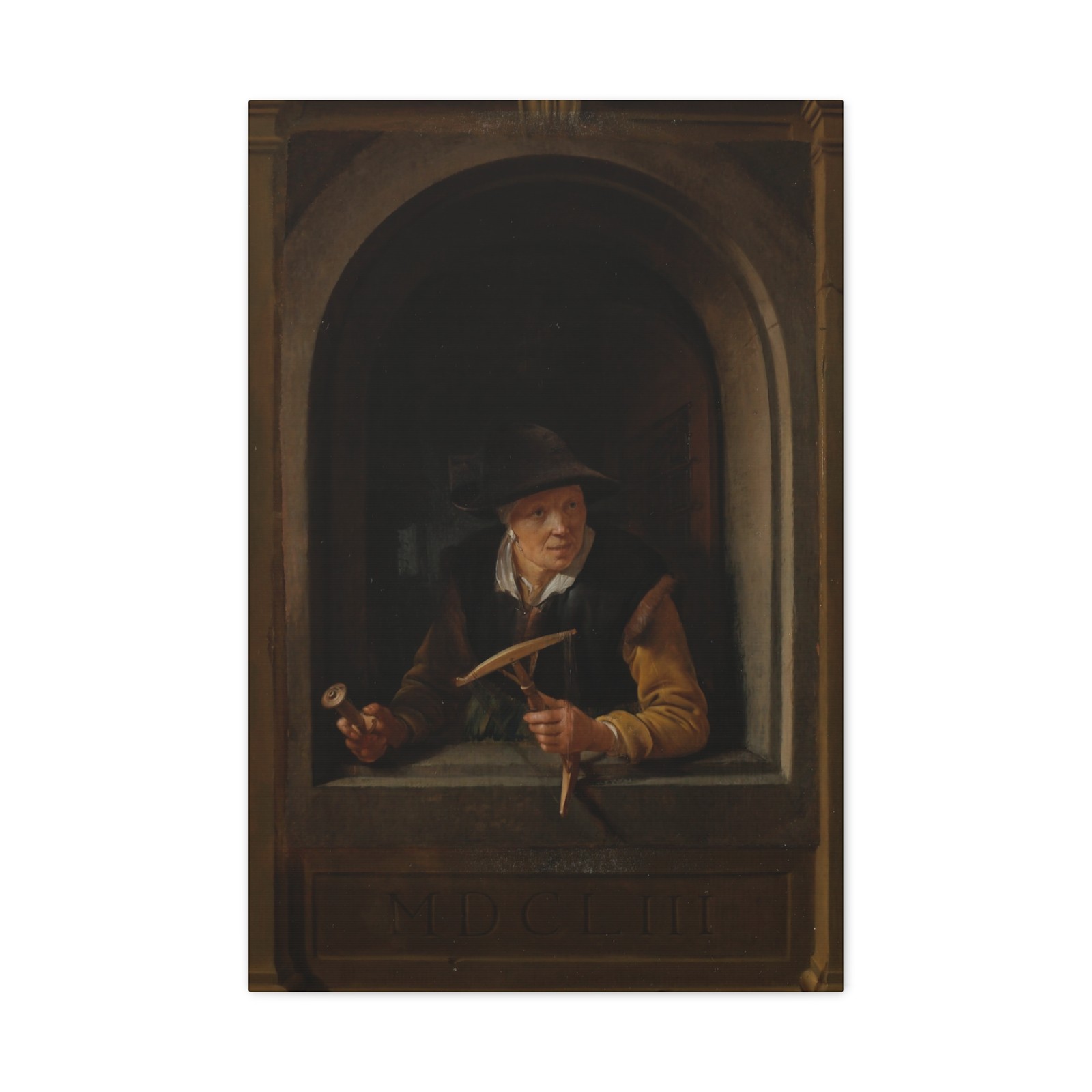 Gerrit Dou - A Fisherman\'s Wife - 1653 - Canvas Wall Art