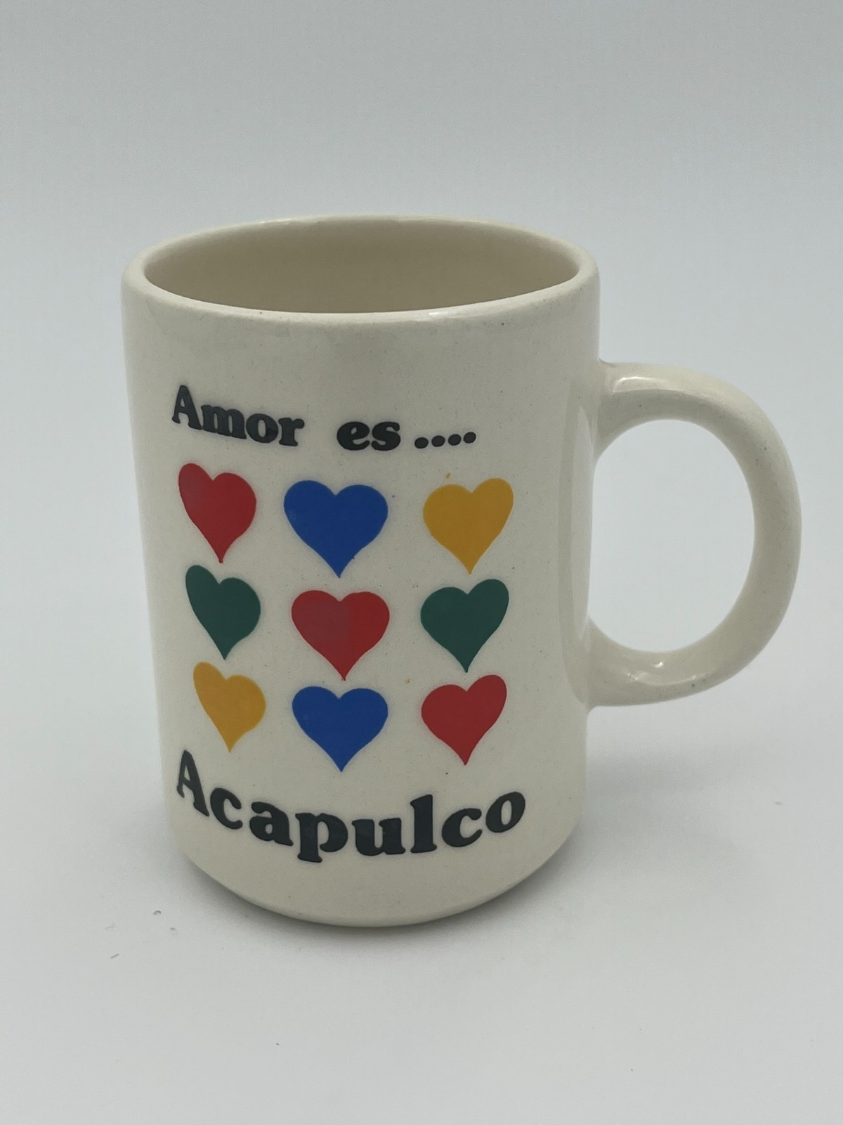 Vintage 1980's Amor es... Acapulco Coffee Mug Mexico Travel Souvenir Vintage 1980's Amor es... Acapulco Coffee Mug Mexico Travel Souvenir