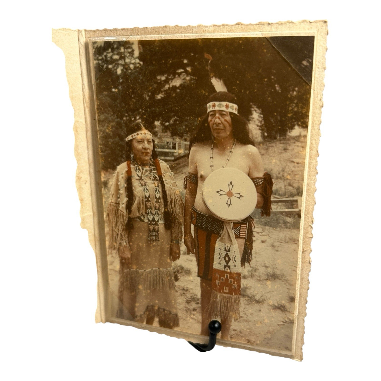 Antique Photograph of Native American Chief & Wife Antique Photograph of Native American Chief & Wife