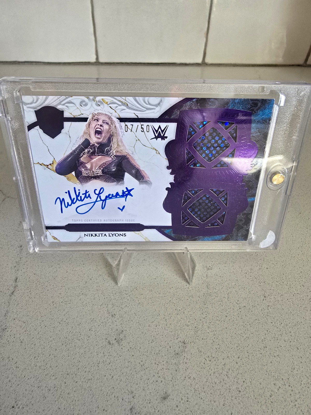 Topps 2025 Royalty WWE Nikkita Lyons Regalia Relic Signatures Auto /50