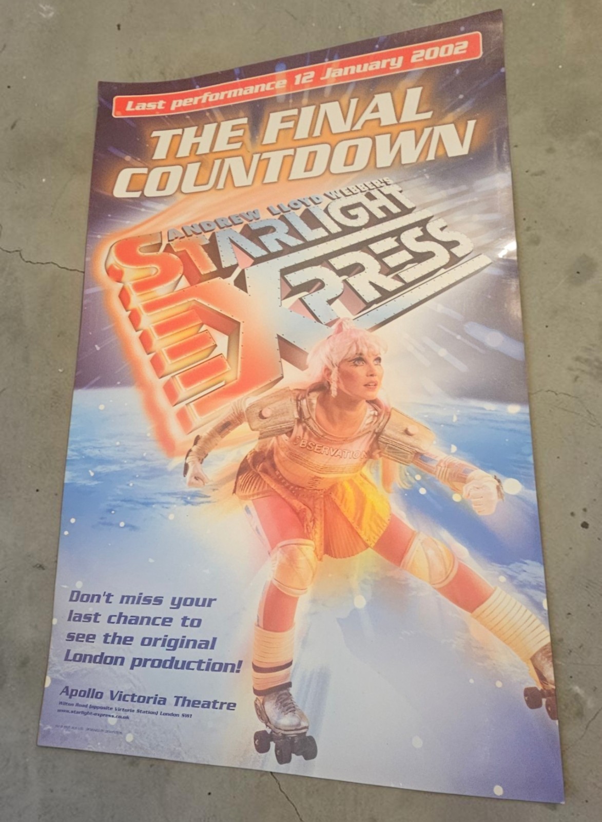 Starlight Express 2002 Original West End Theatre Poster Final Performance