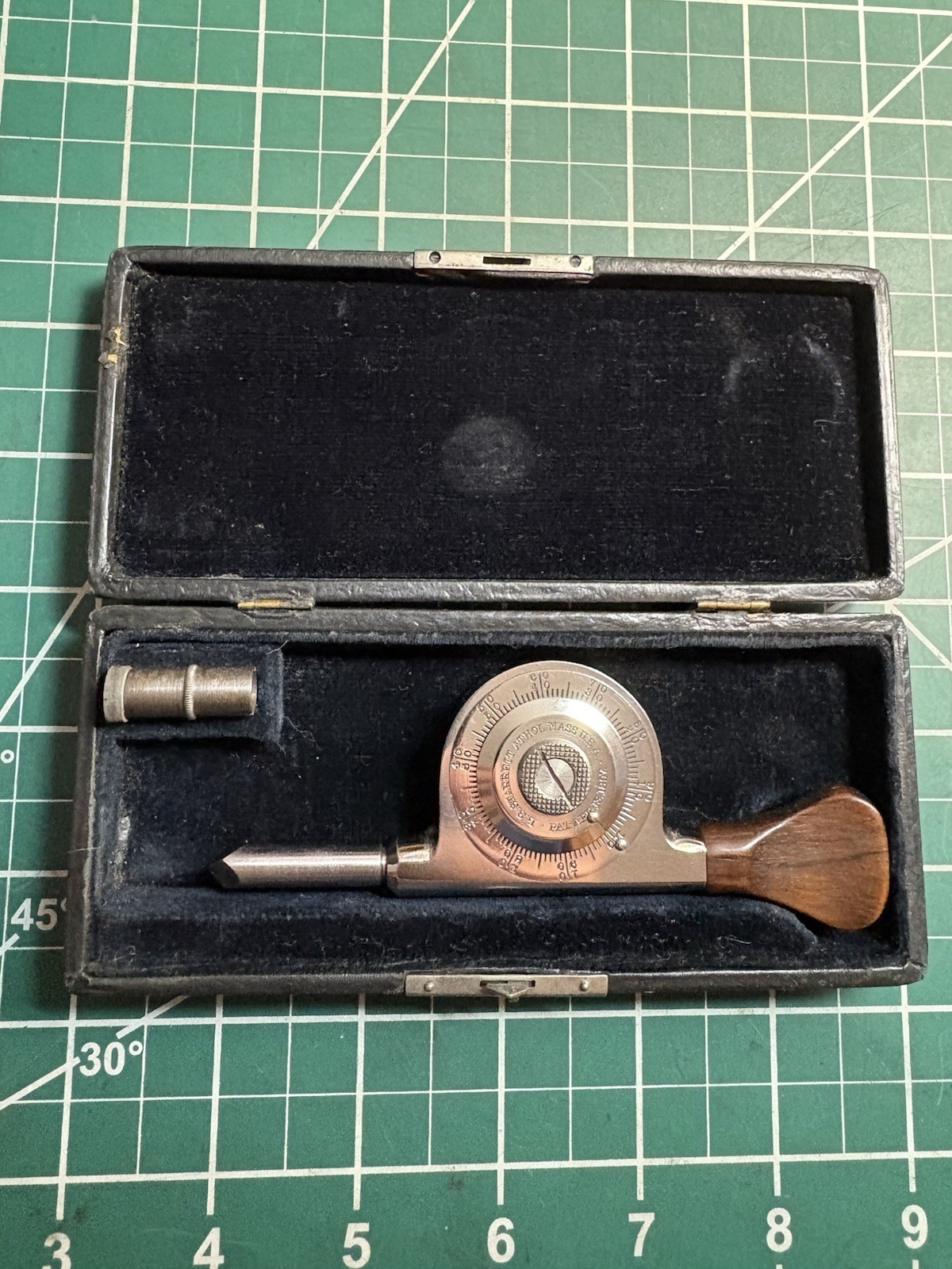 Vintage Starrett Early No.106 Speed Indicator, W/ Case, Condition Is Excellent