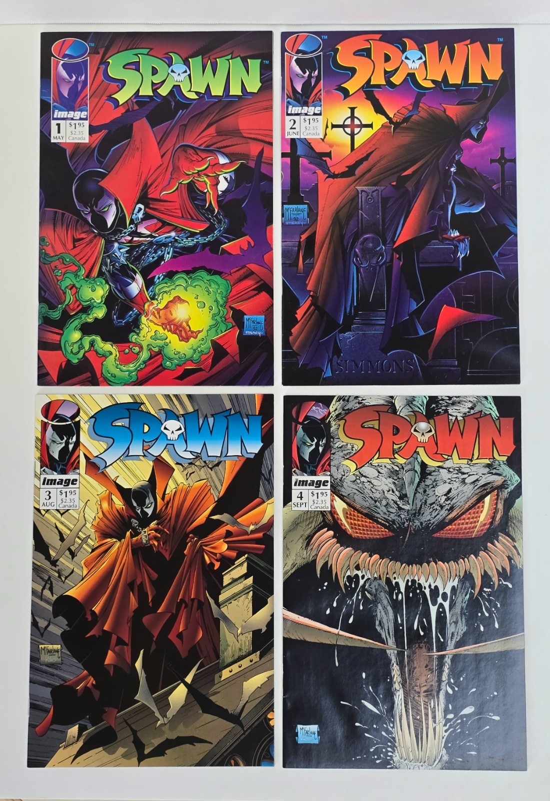 SPAWN 1-4, McFarlane - 1st App Spawn & Violator - NM - Near Mint SPAWN 1-4, McFarlane - 1st App Spawn & Violator - NM - Near Mint