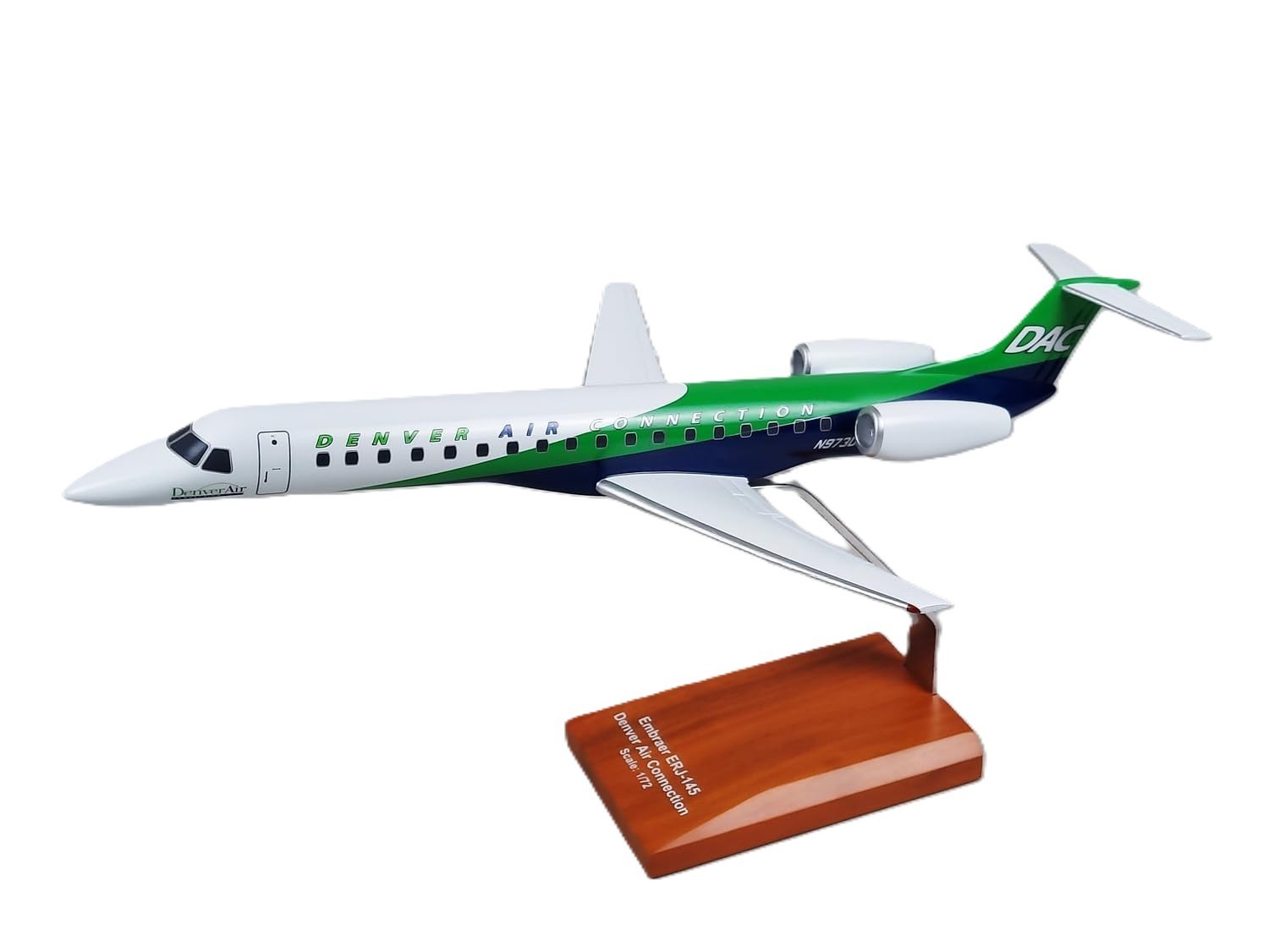 Denver Air Connection Embraer ERJ-145 N9730 Desk Display Model 1/72 SC Airplane