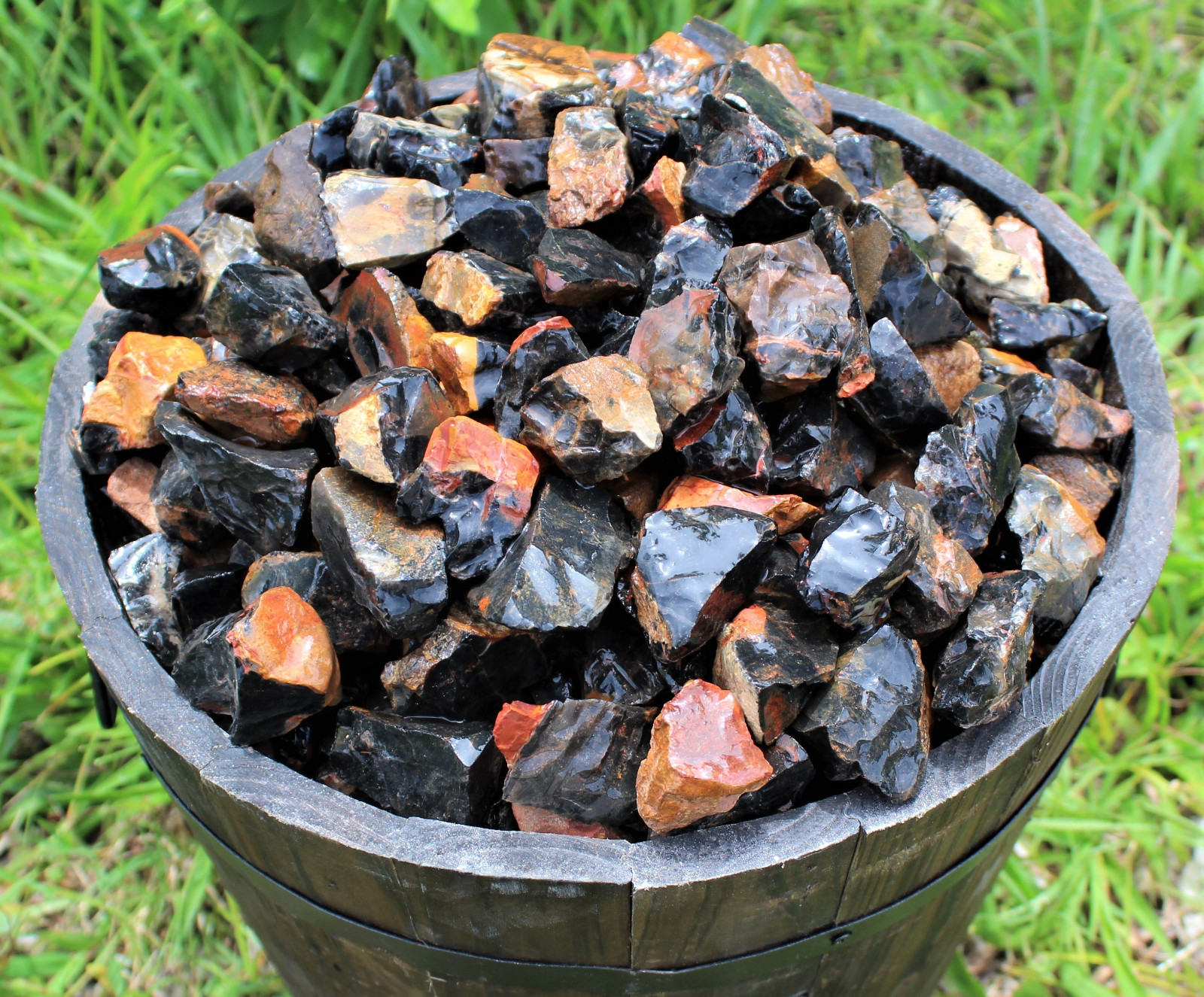 1 lb Black Onyx Natural Rough Stones: 'A' Grade Raw Onyx Crystals Bulk Lot