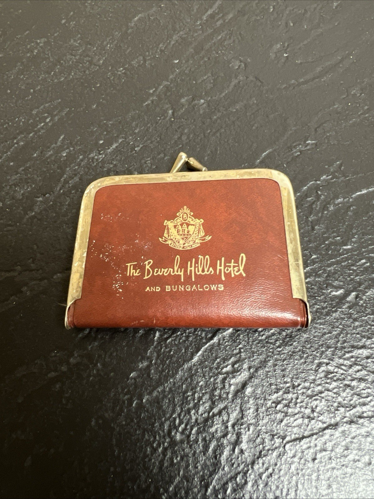 The Beverly Hills Hotel and Bungalows Los Angeles Ca Brown Purse Like Sewing Kit The Beverly Hills Hotel and Bungalows Los Angeles Ca Brown Purse Like Sewing Kit