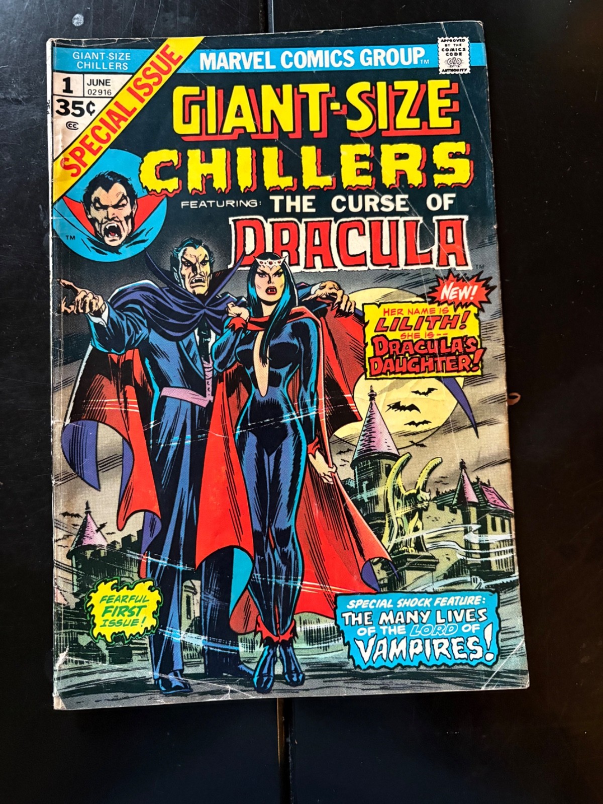 Giant Size Chillers #1 (1974) Curse of Dracula 1st Lilith APP GD+ Giant Size Chillers #1 (1974) Curse of Dracula 1st Lilith APP GD+