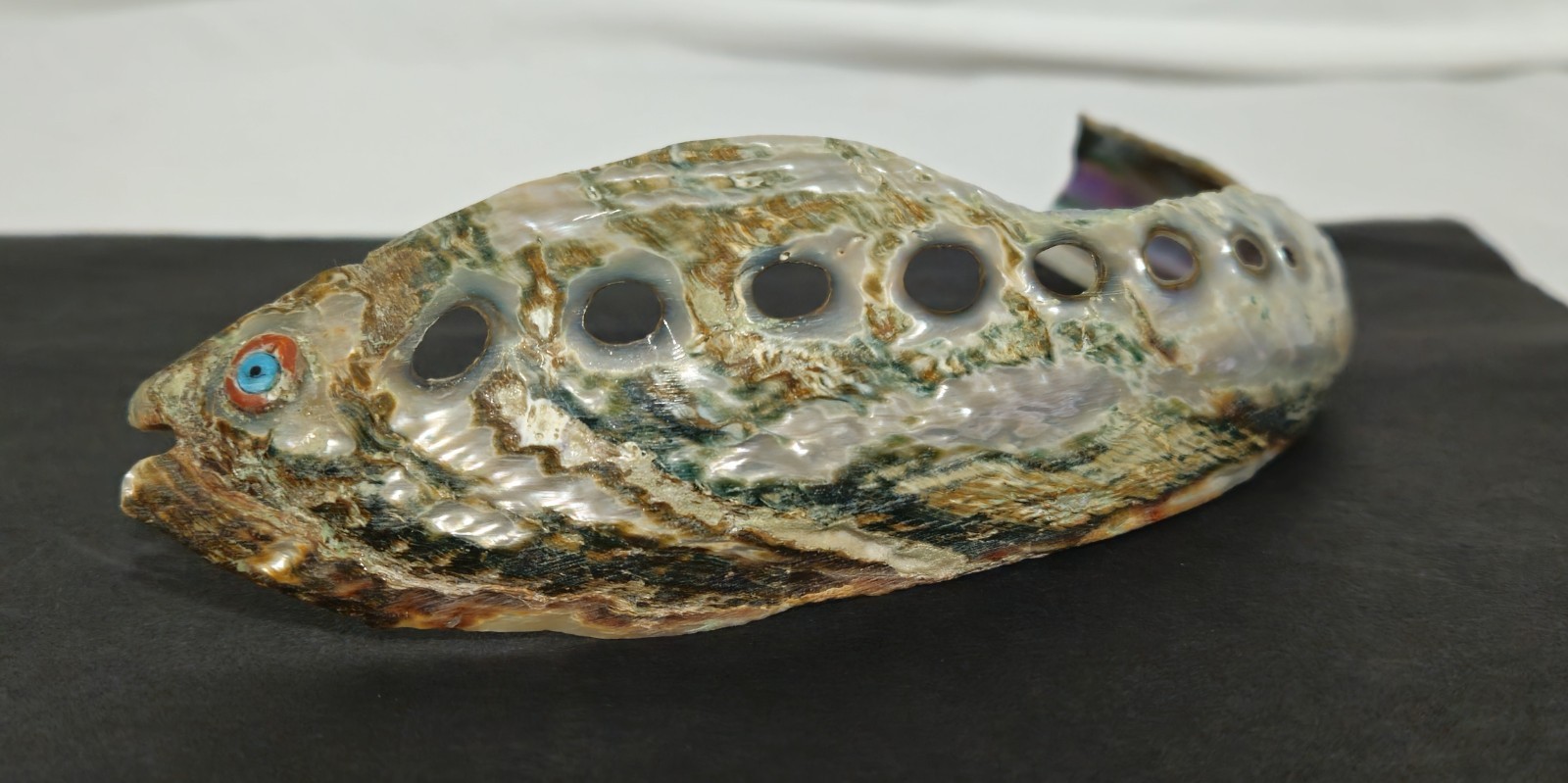 VINTAGE ZUNI ABALONE EEL - JONAS HUSTITO - PERFECT PROOF OF PURCHASE - RARE VINTAGE ZUNI ABALONE EEL - JONAS HUSTITO - PERFECT PROOF OF PURCHASE - RARE