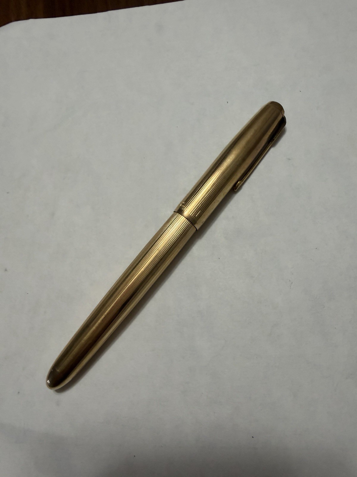Vintage Parker 51 Insignia 1/10 12CT Rolled Gold Fountain Pen England Vintage Parker 51 Insignia 1/10 12CT Rolled Gold Fountain Pen England