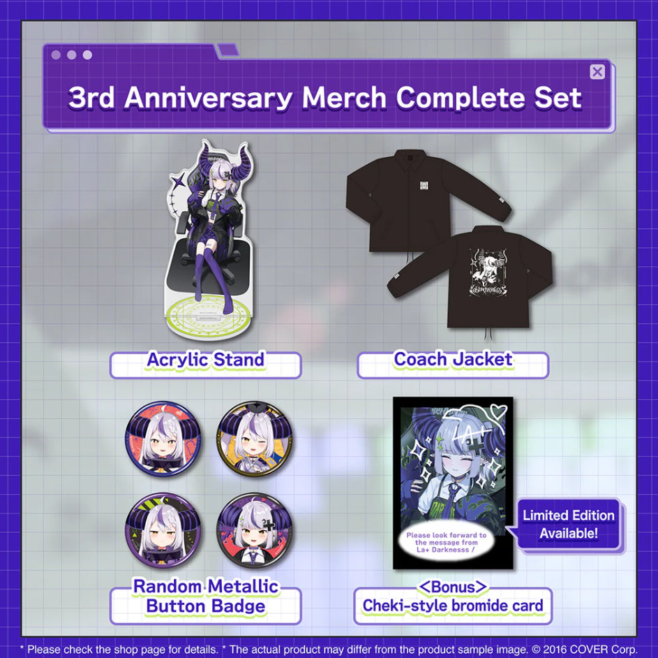 Hololive La+ Darkness 3rd Anniversary Full Set Limited Edition US Seller
