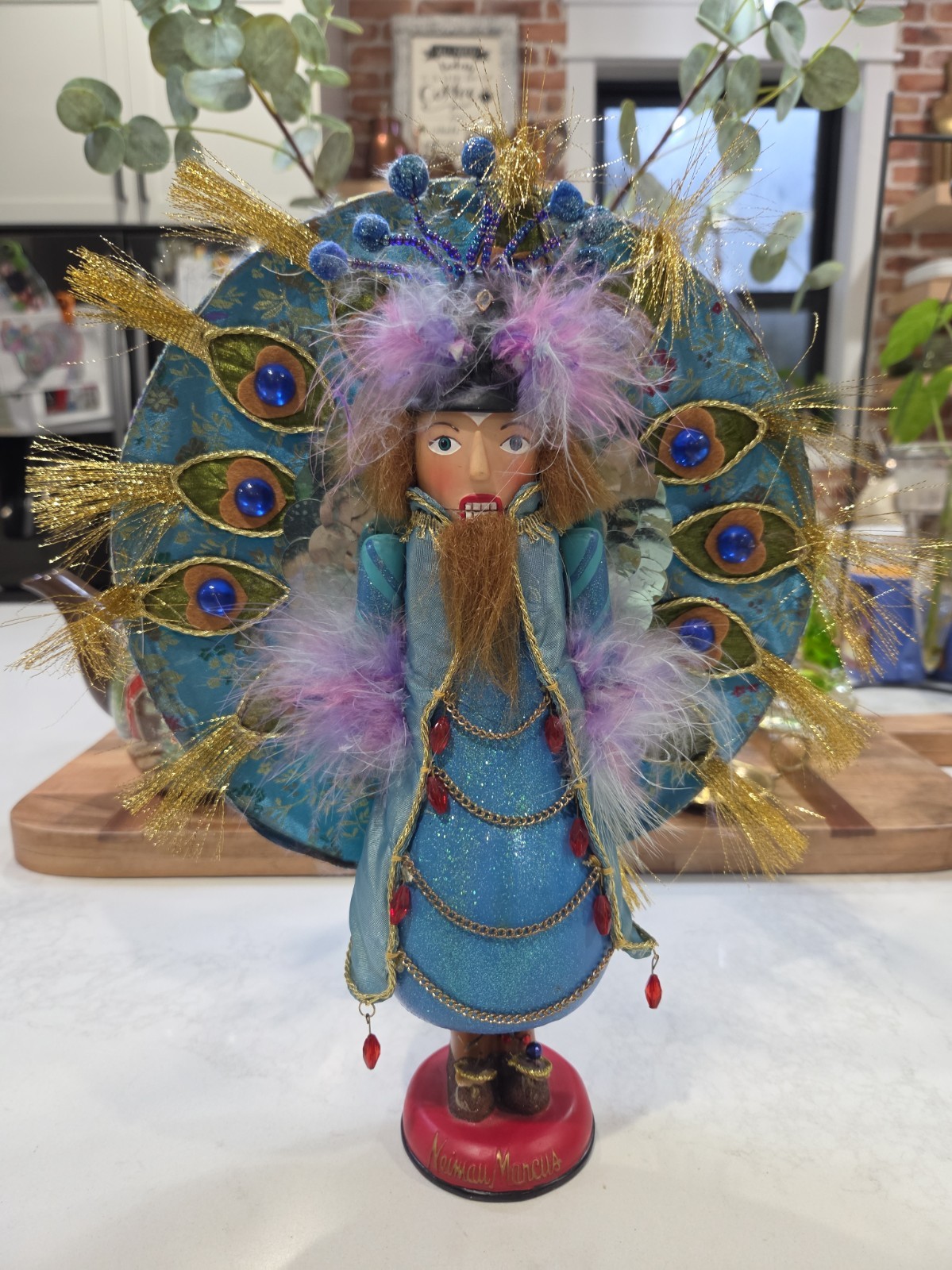 Vintage Neiman Marcus Peacock Nutcracker Christmas Holiday Home Decor - Read Vintage Neiman Marcus Peacock Nutcracker Christmas Holiday Home Decor - Read