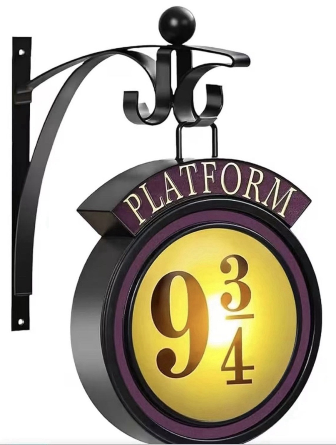 Vintage Platform 9 3/4 Night Light Hanging Wall Sign Home Decor