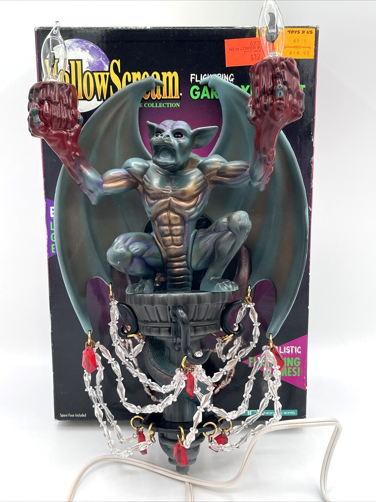 Vintage 1996 Trendmasters HallowScream Flickering Gargoyle Light Sconce 20635