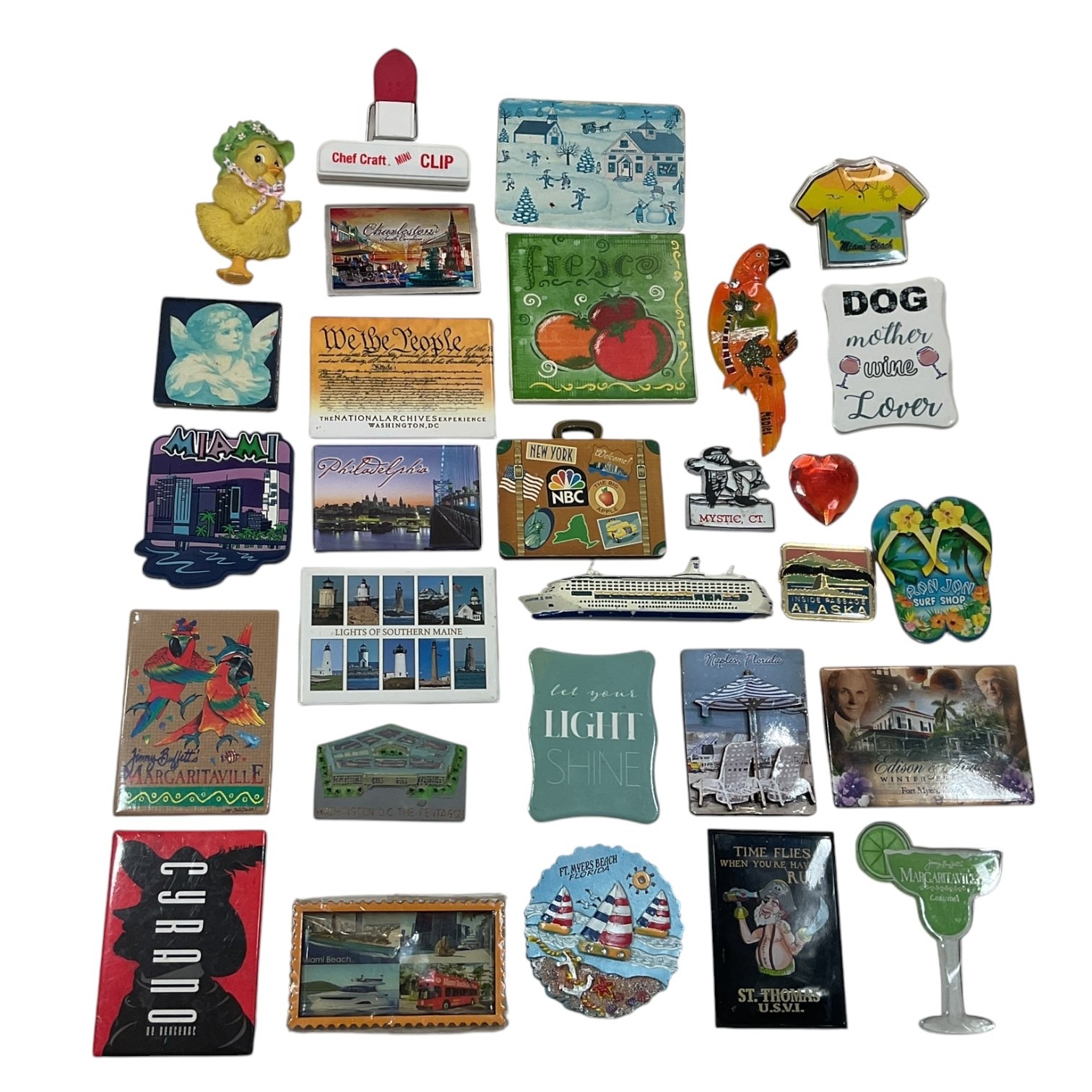 28pc Souvenir Refrigerator Magnet Lot Travel Tourist NY Miami DC Ron Jon 28pc Souvenir Refrigerator Magnet Lot Travel Tourist NY Miami DC Ron Jon