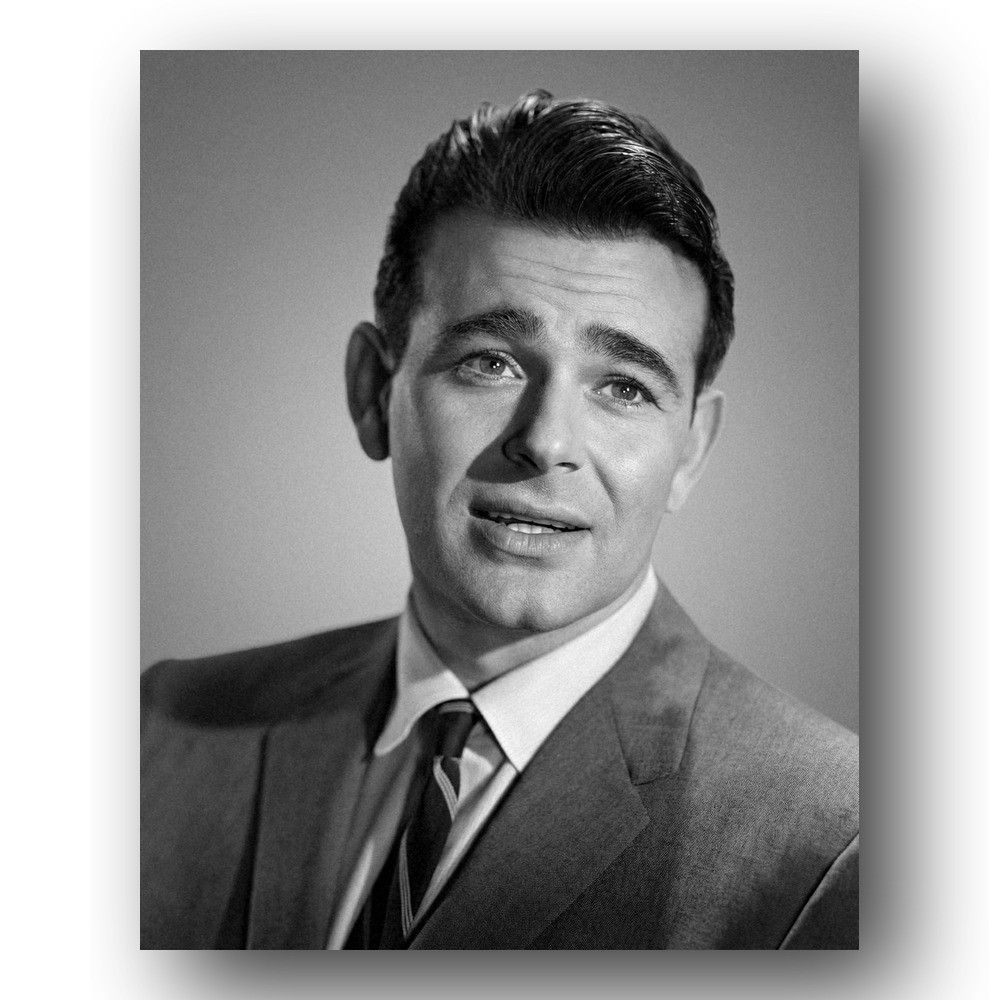 Stuart Whitman Photo 8x10 1960 Actor Black And White Portrait Headshot
