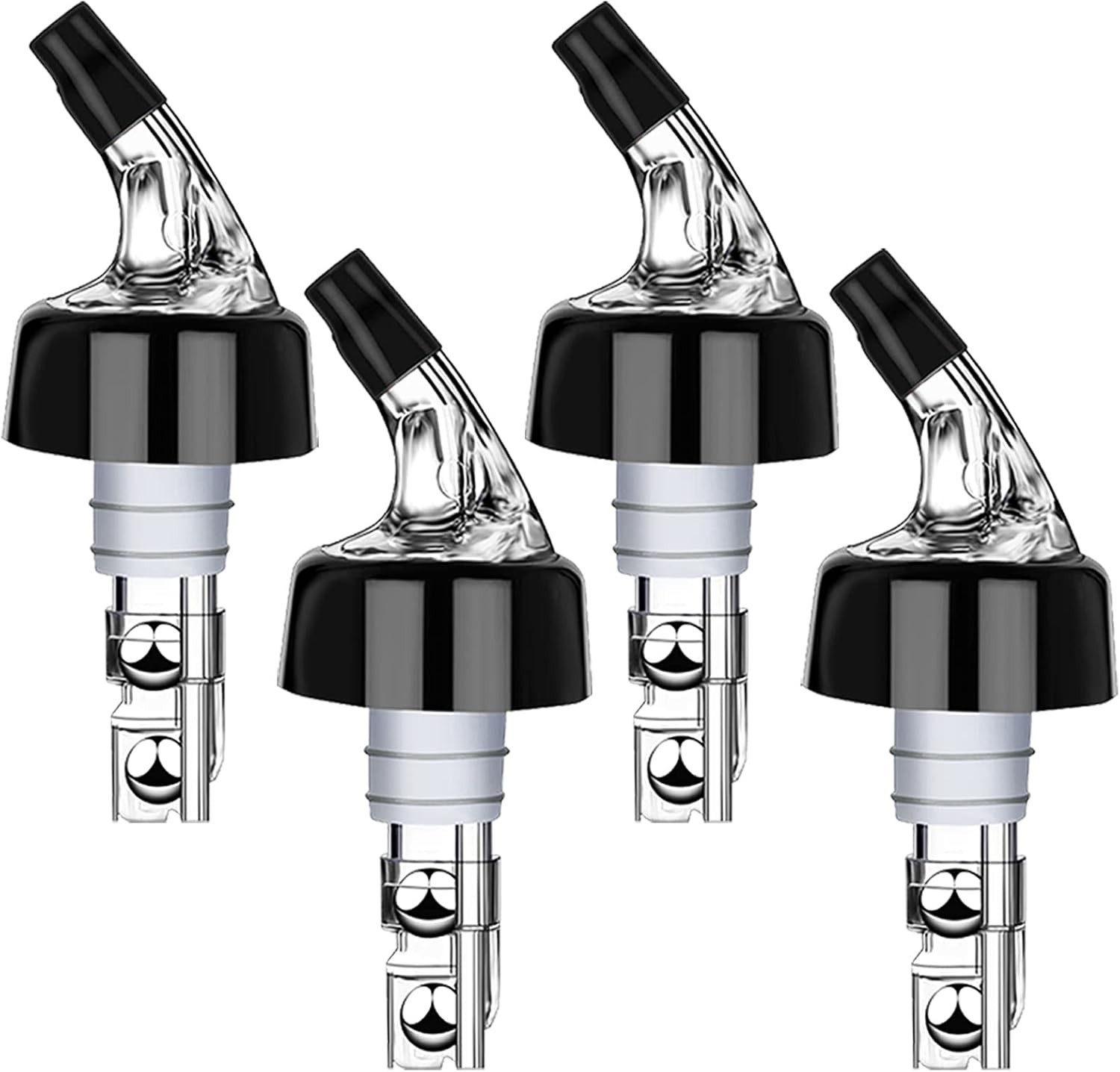 Automatic Measured Bottle Pourer - Quick Shot Spirit Liquor Pour 4 Pack 