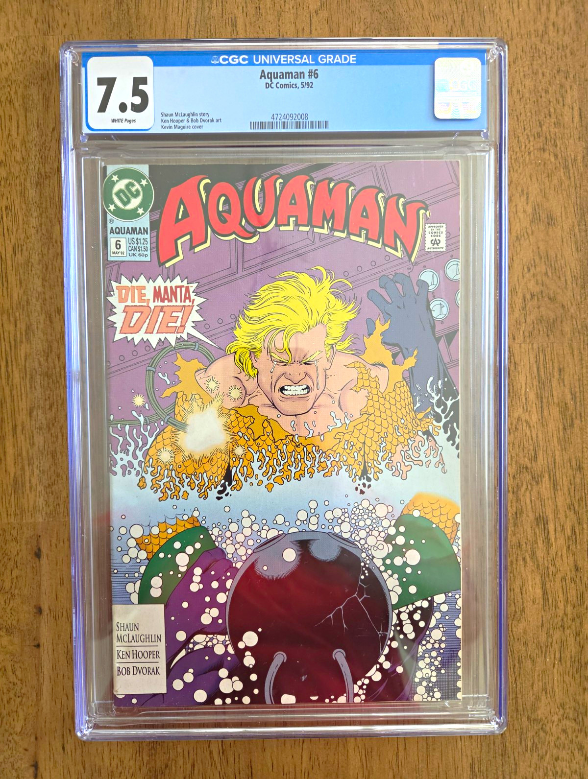 Aquaman #6 CGC 7.5 DC Comics 1986 Die, Manta, Die Copper Age Aquaman #6 CGC 7.5 DC Comics 1986 Die, Manta, Die Copper Age