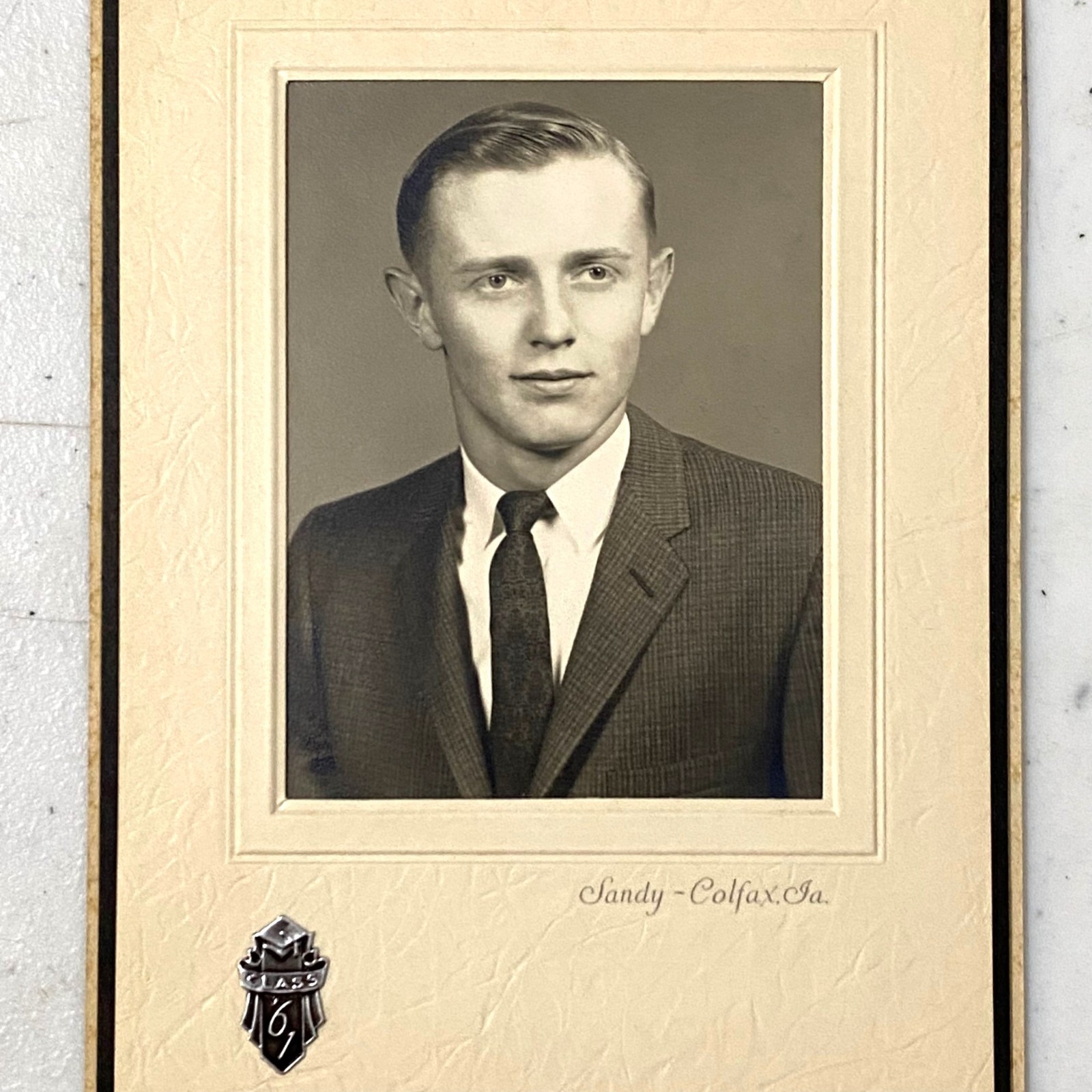 Graduation Photo Card McClintic Young Man Class of 1961 Sandy Colfax Iowa USA Graduation Photo Card McClintic Young Man Class of 1961 Sandy Colfax Iowa USA