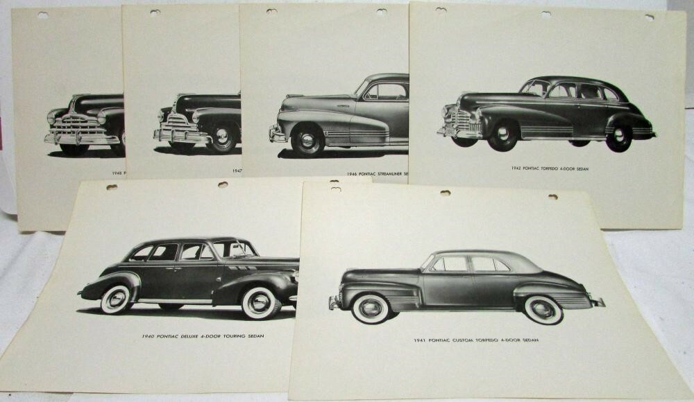 1940 1941 1942 1946 1947 1948 Pontiac Image Plates Set of 6 1940 1941 1942 1946 1947 1948 Pontiac Image Plates Set of 6