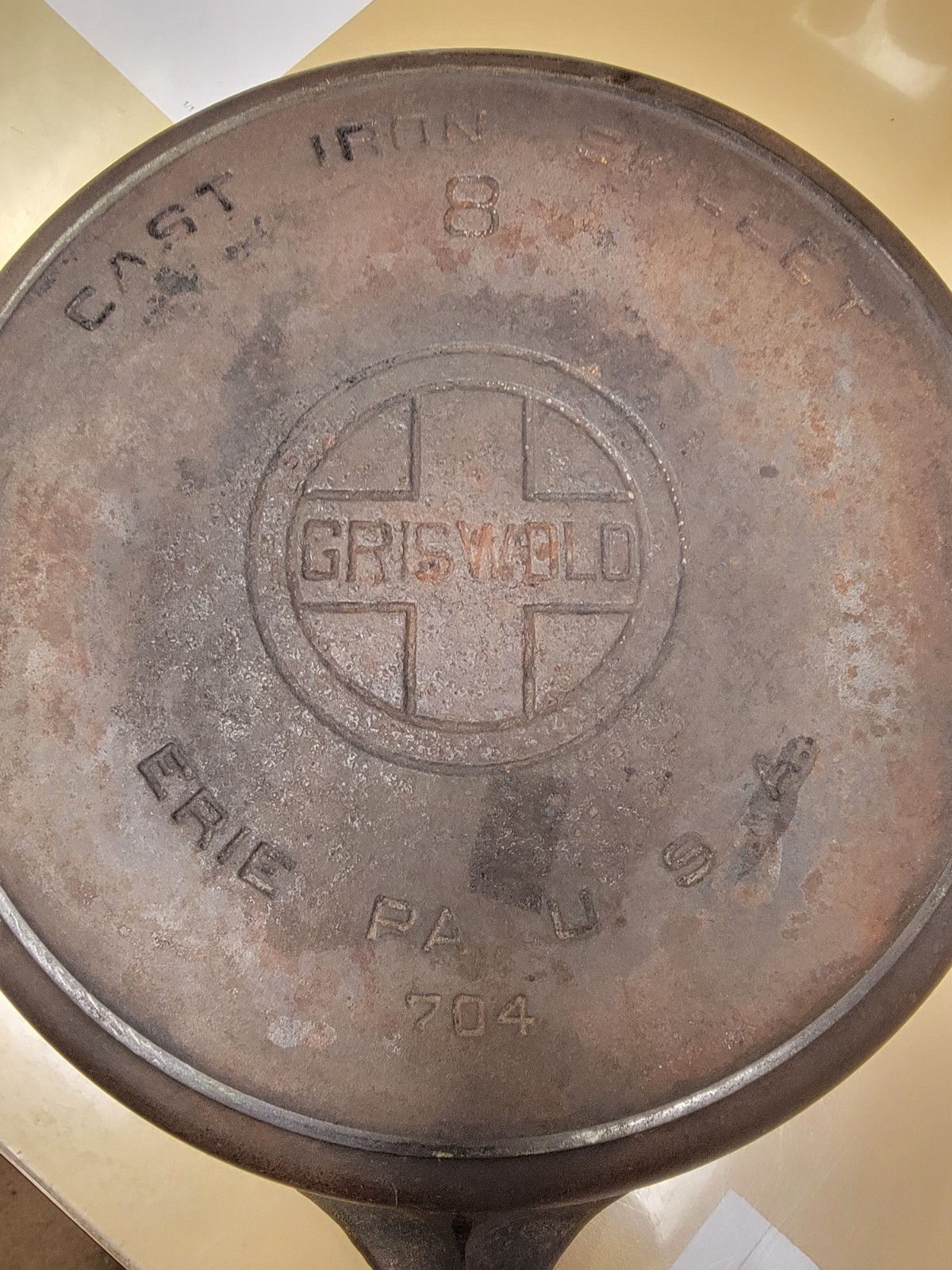 griswold cast iron skillet 8 large logo 704