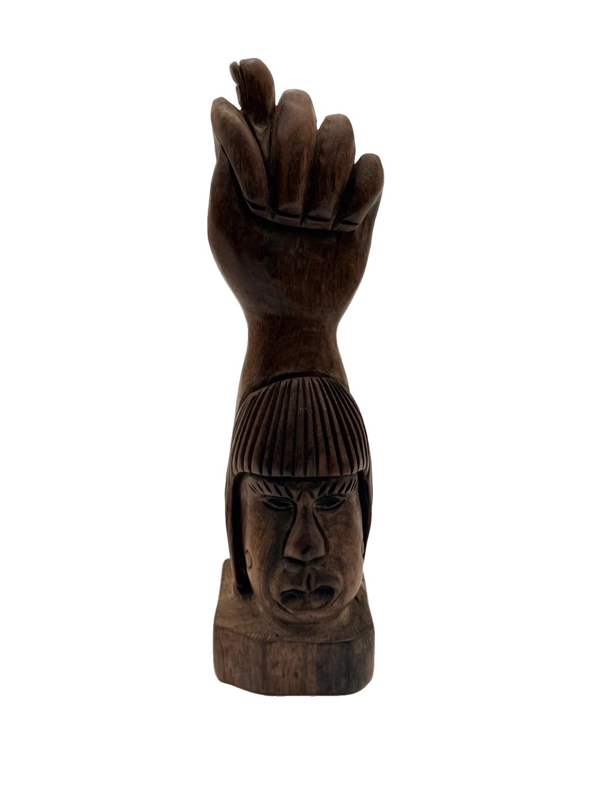 Vintage Mid Century Figa Fist Hand Carved Wooden Statue Luck Fertility 11.5” Vintage Mid Century Figa Fist Hand Carved Wooden Statue Luck Fertility 11.5”
