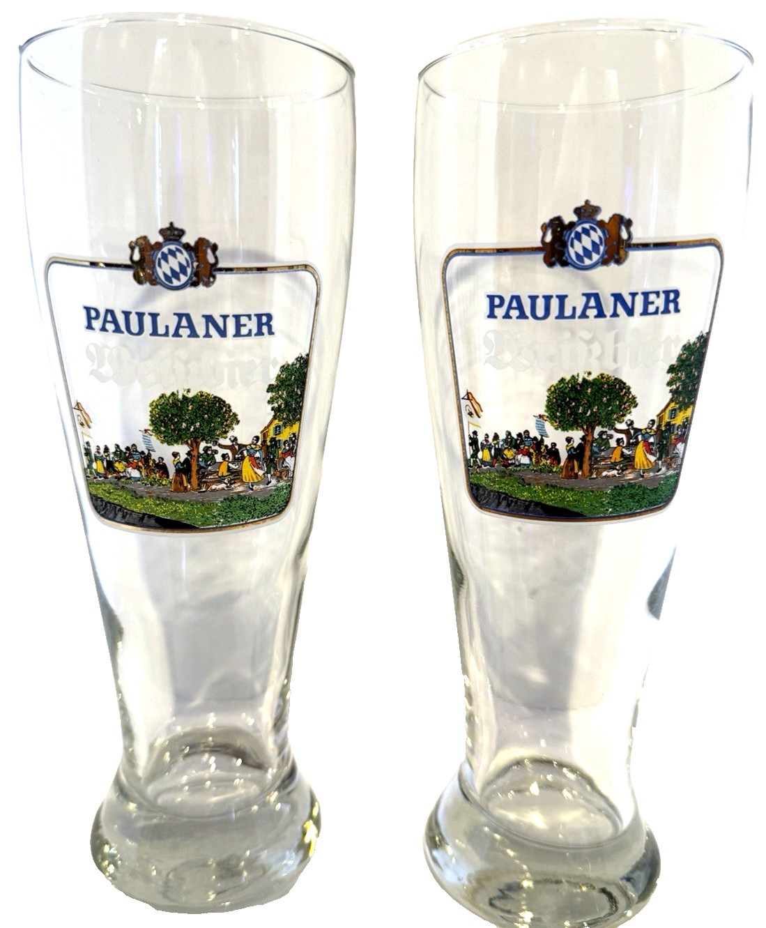 Paulaner Munchen Weissbeer Pilsner Glass 0.5L Germany 9 1/4 Paulaner Munchen Weissbeer Pilsner Glass 0.5L Germany 9 1/4