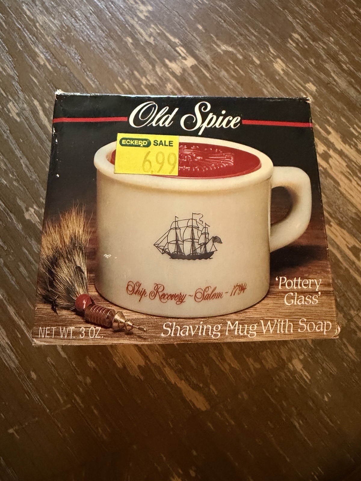 Vintage Old Spice Pottery Glass Shaving Mug with Soap 3 oz Collectible 