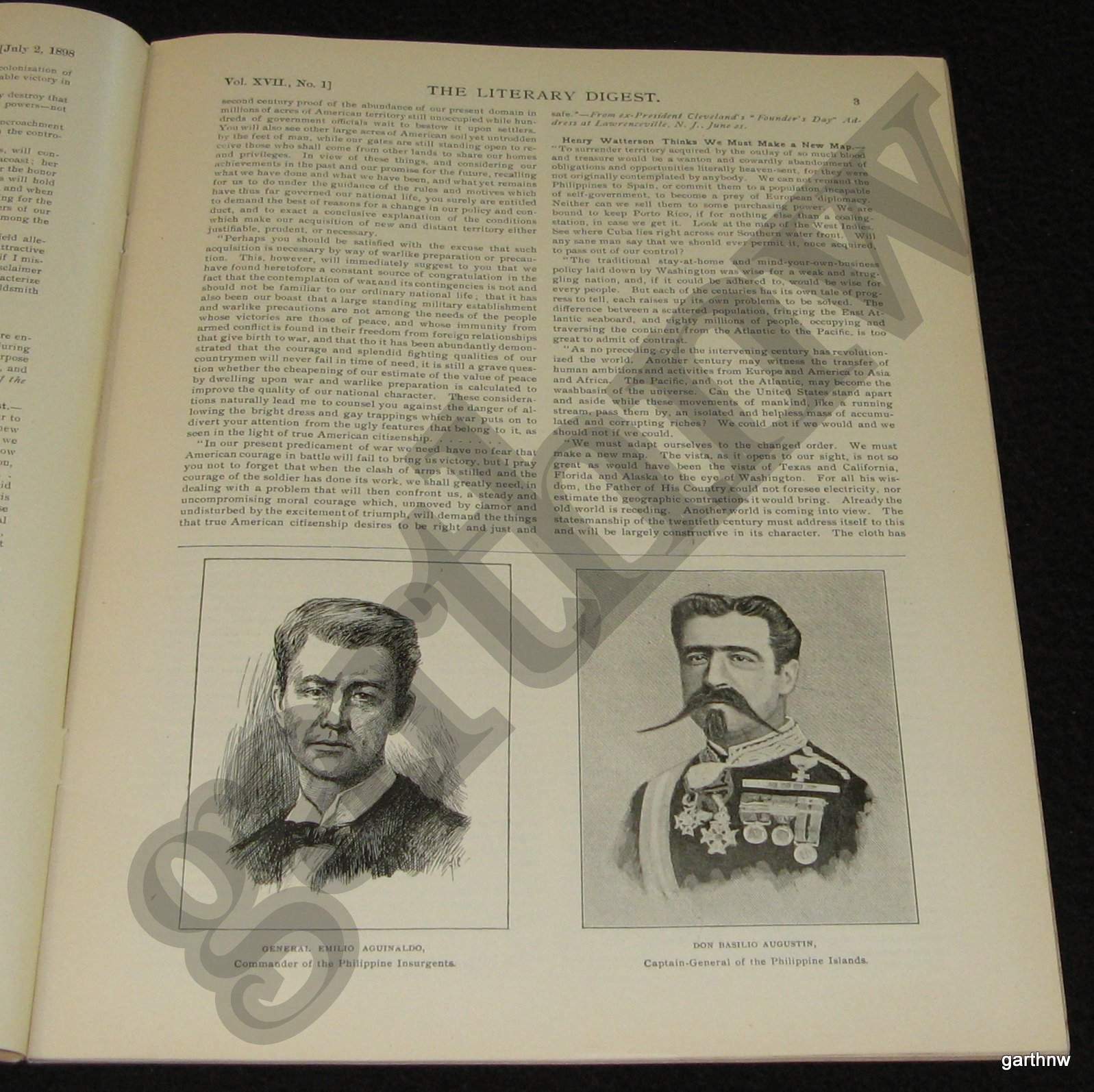 EMILIO AGUINALDO 1898 PHILIPPINES & DEBATE U.S. IMPERIALISM SPANISH-AMERICA WAR EMILIO AGUINALDO 1898 PHILIPPINES & DEBATE U.S. IMPERIALISM SPANISH-AMERICA WAR