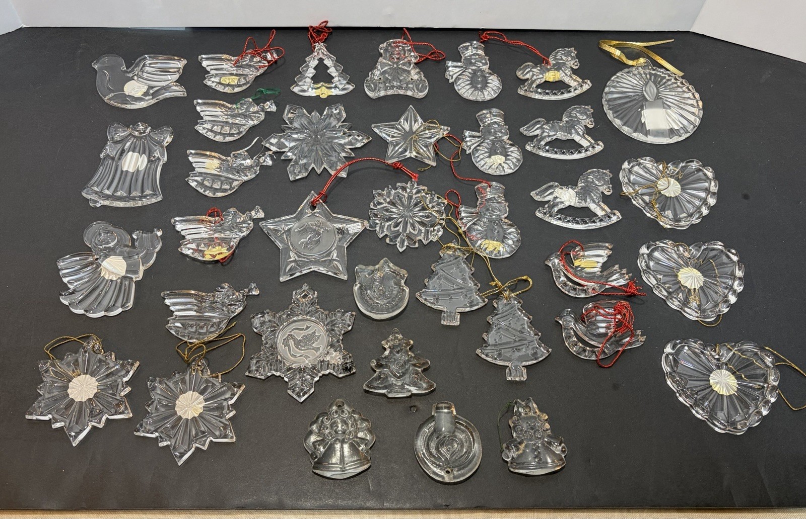 Vtg Lead Crystal Ornaments Lot 36 WMF Gorham Mikasa Princess House Christmas Vtg Lead Crystal Ornaments Lot 36 WMF Gorham Mikasa Princess House Christmas