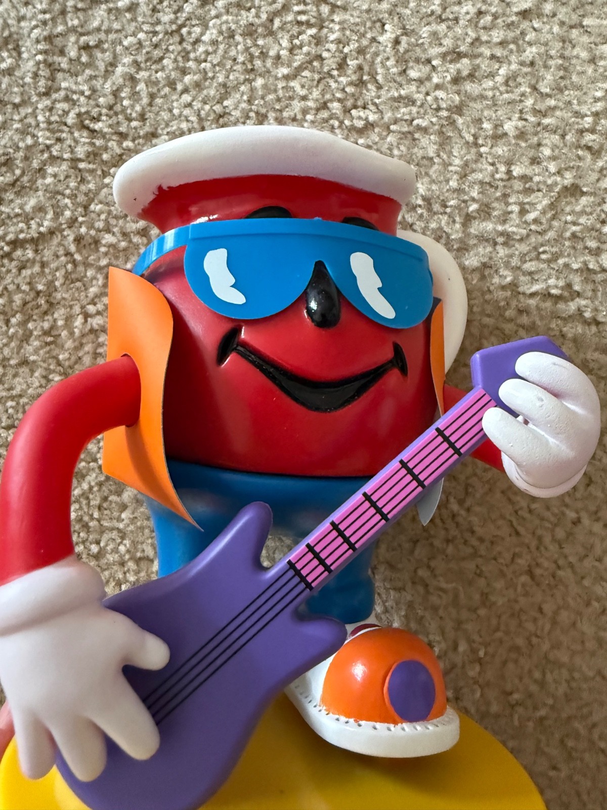 vintage 1980s sound-activated Dancin' Kool-Aid Man collectible figure