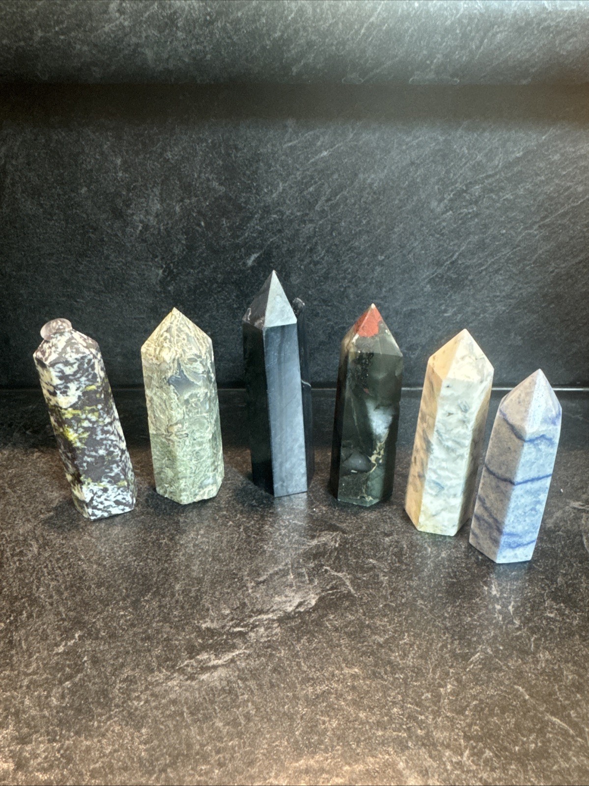 Crystal Tower Six Piece Set Varied Materials