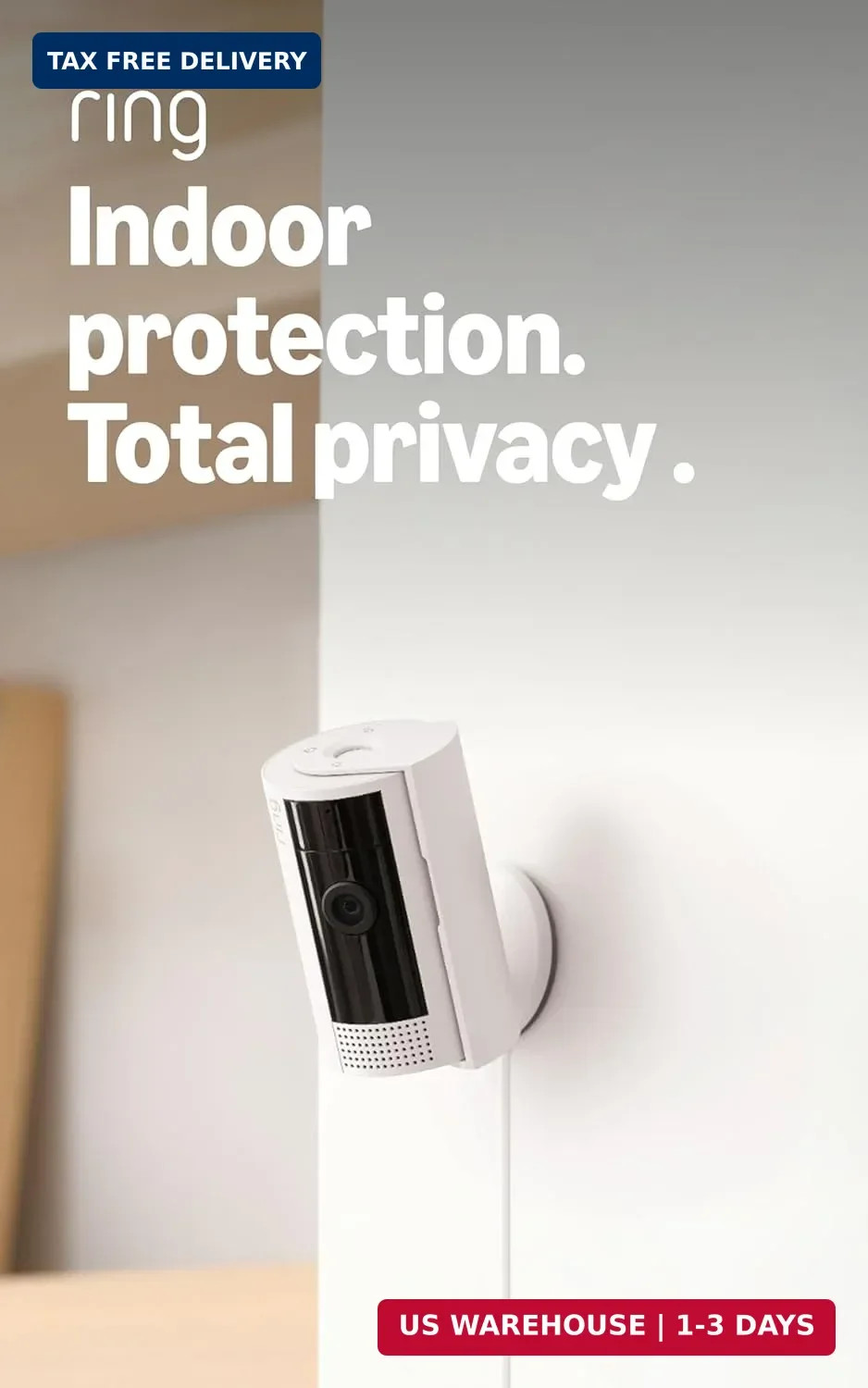Ring Indoor Cam, Home or business security in 1080p HD video, White Ring Indoor Cam, Home or business security in 1080p HD video, White