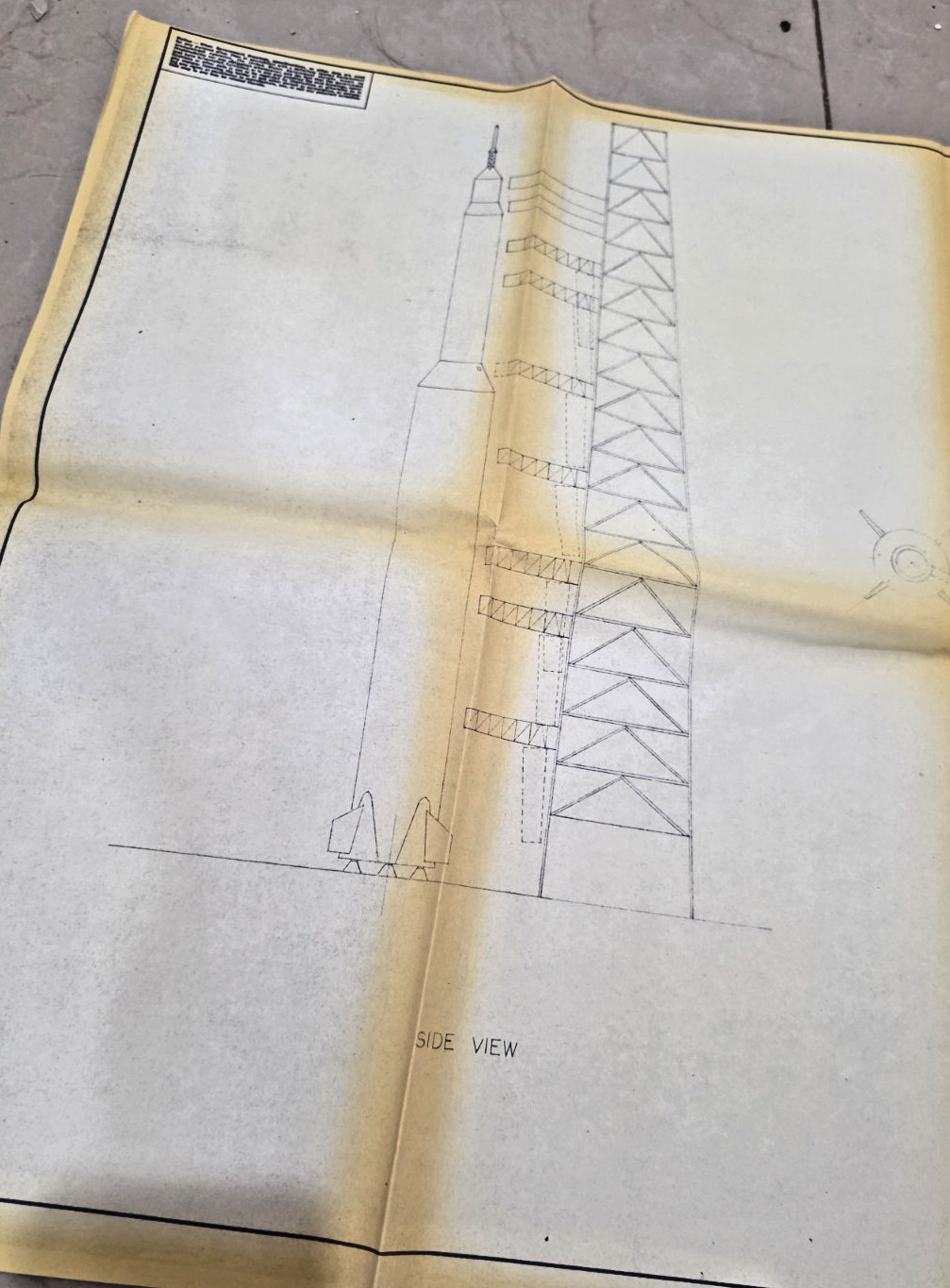 5 1962 NASA Saturn Rocket & Launch Structure Preliminary Blueprints 22x24 JRR4 5 1962 NASA Saturn Rocket & Launch Structure Preliminary Blueprints 22x24 JRR4