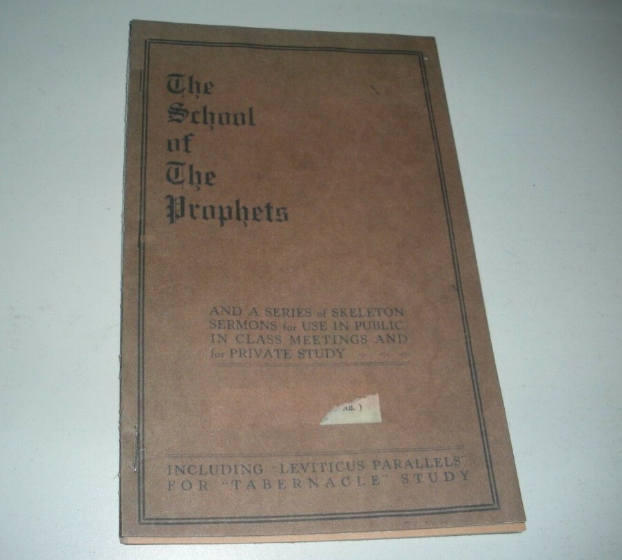 Extremely Rare 1922 SCHOOL OF THE PROPHETS Watchtower Ministry School booklet