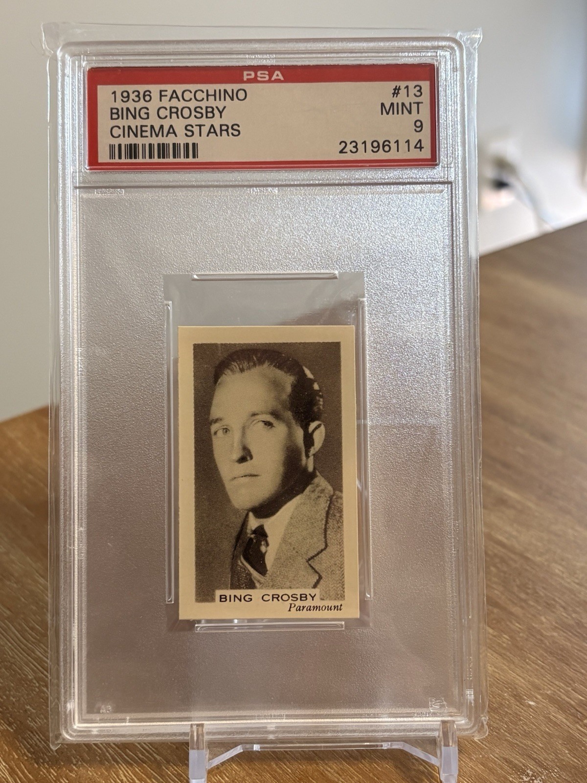 Bing Crosby 1936 Facchino\'s Cinema Stars #13 PSA9 None Higher RARE