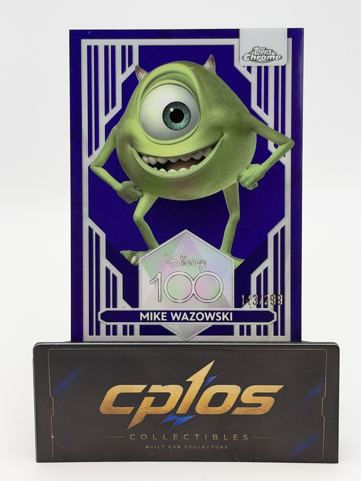 2023 Topps Chrome Disney Mike Wazowski #43 Purple 143/299 2023 Topps Chrome Disney Mike Wazowski #43 Purple 143/299