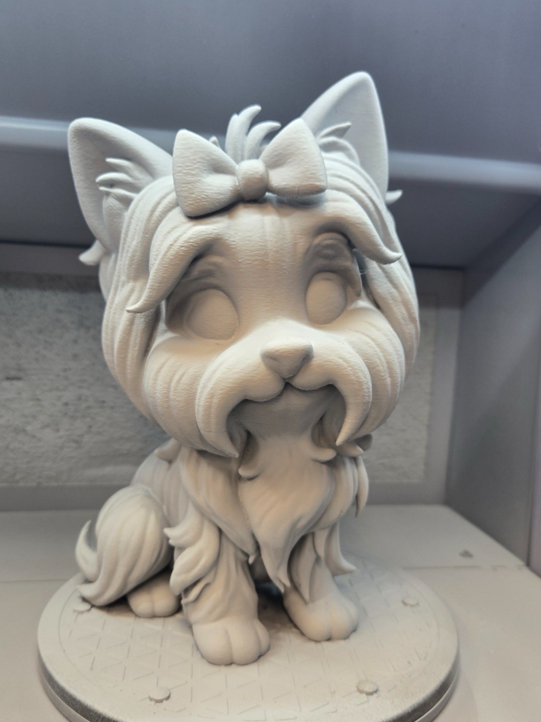 Yorkie Figurine Memorial Dog Statue Plastic 