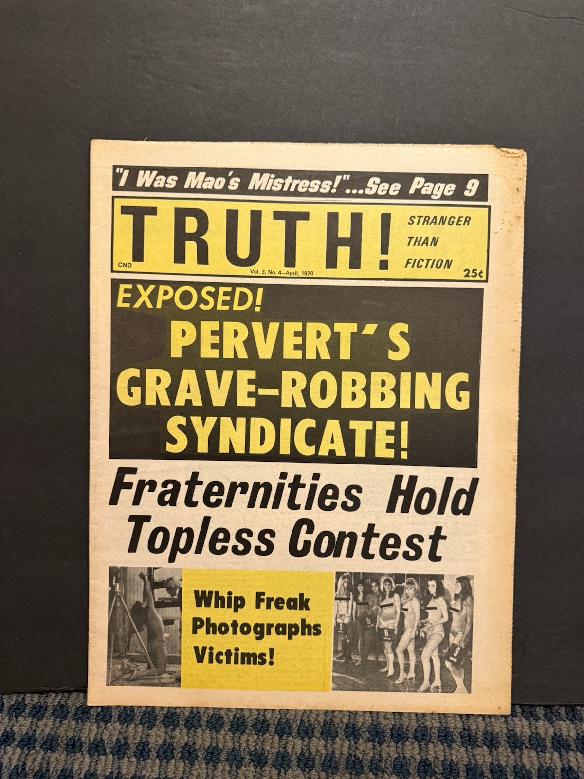 1970 April TRUTH Newspaper, Perverts Grave Robbing Syndicate, Lez Massage (10T)
