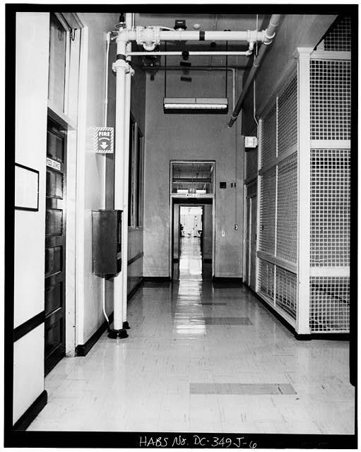 Washington DC St. Elizabeths Hospital Q Building 1900s hallway interior