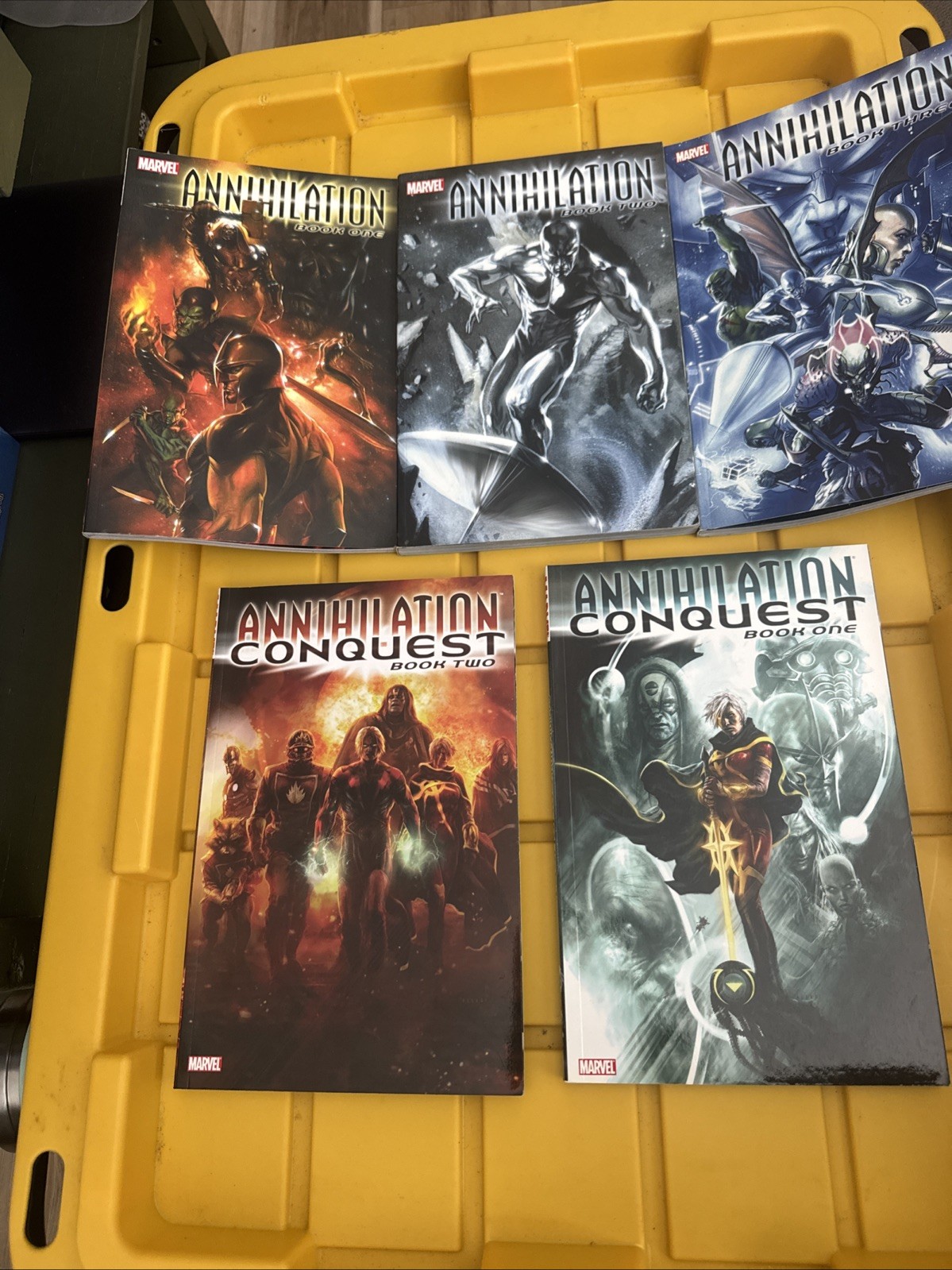 Marvel Annihilation Books 1-3 And Marvel Annihilation Conquest Books 1-2 TPB Lot