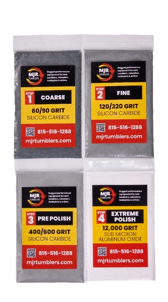 Refill Grit Kit for 20lb Rock Tumbler Stone Polishing Silicon Carbide Al Oxide