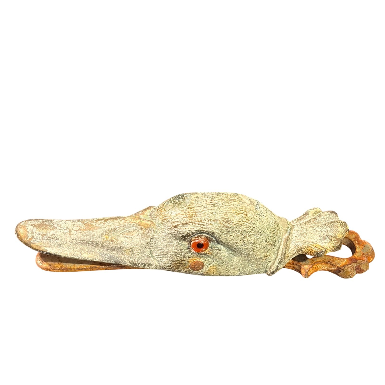 Vintage Antique Duck Head Metal Paper Clip Bill Holder Rustic Desk Accessory 5
