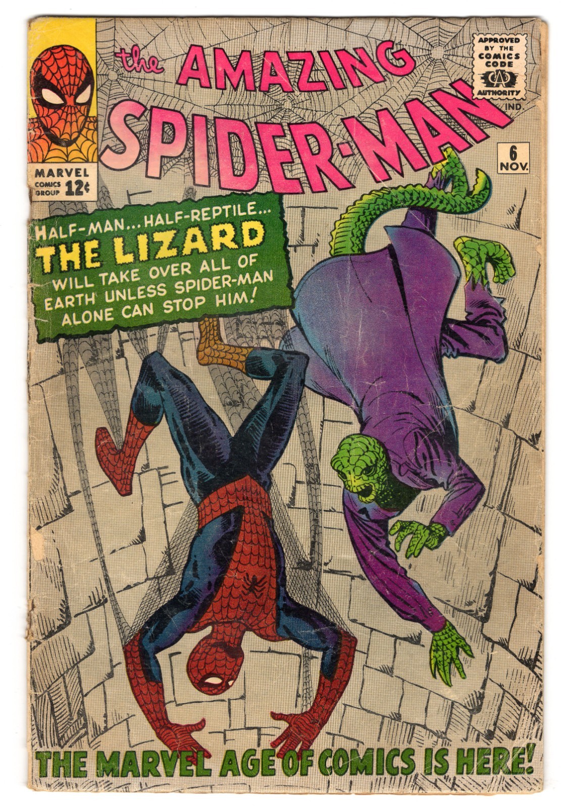Amazing Spider-Man 6 1963 Marvel Comics G- 1.8 *See Description* 1st App Lizard