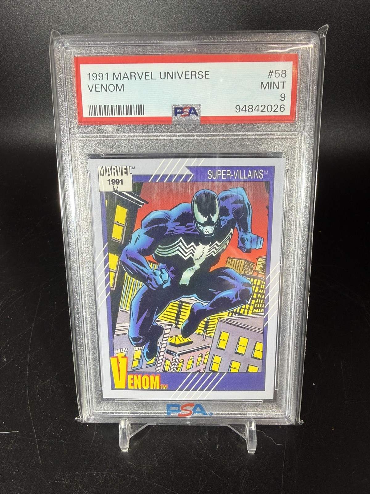1991 Marvel Universe #58 Venom PSA 9 1991 Marvel Universe #58 Venom PSA 9