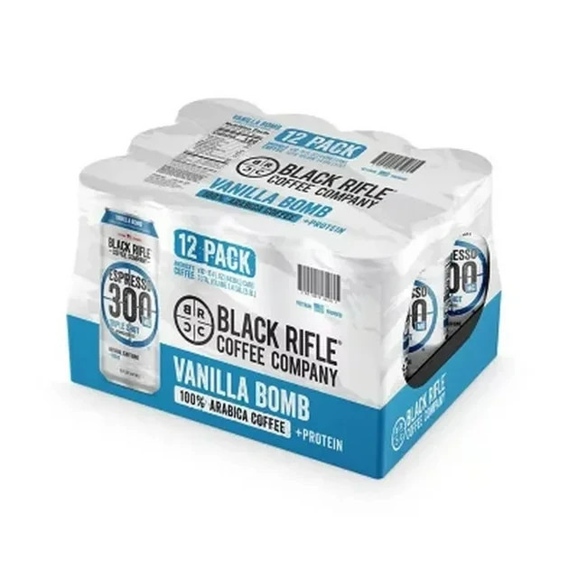 Black Rifle Coffee - Energy Drink, 300mg Caffeine, 15oz - Vanilla Bomb, 12 Cans Black Rifle Coffee - Energy Drink, 300mg Caffeine, 15oz - Vanilla Bomb, 12 Cans