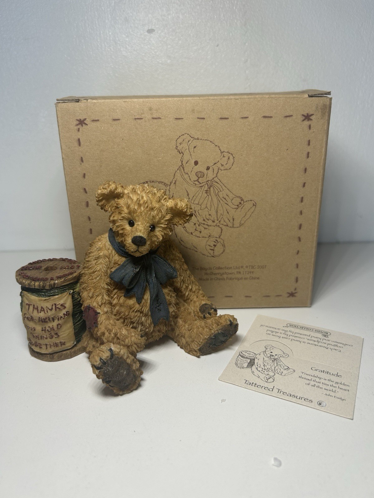 Boyds Bears Tattered Treasures “Gratitude” NIB #24113 Boyds Bears Tattered Treasures “Gratitude” NIB #24113