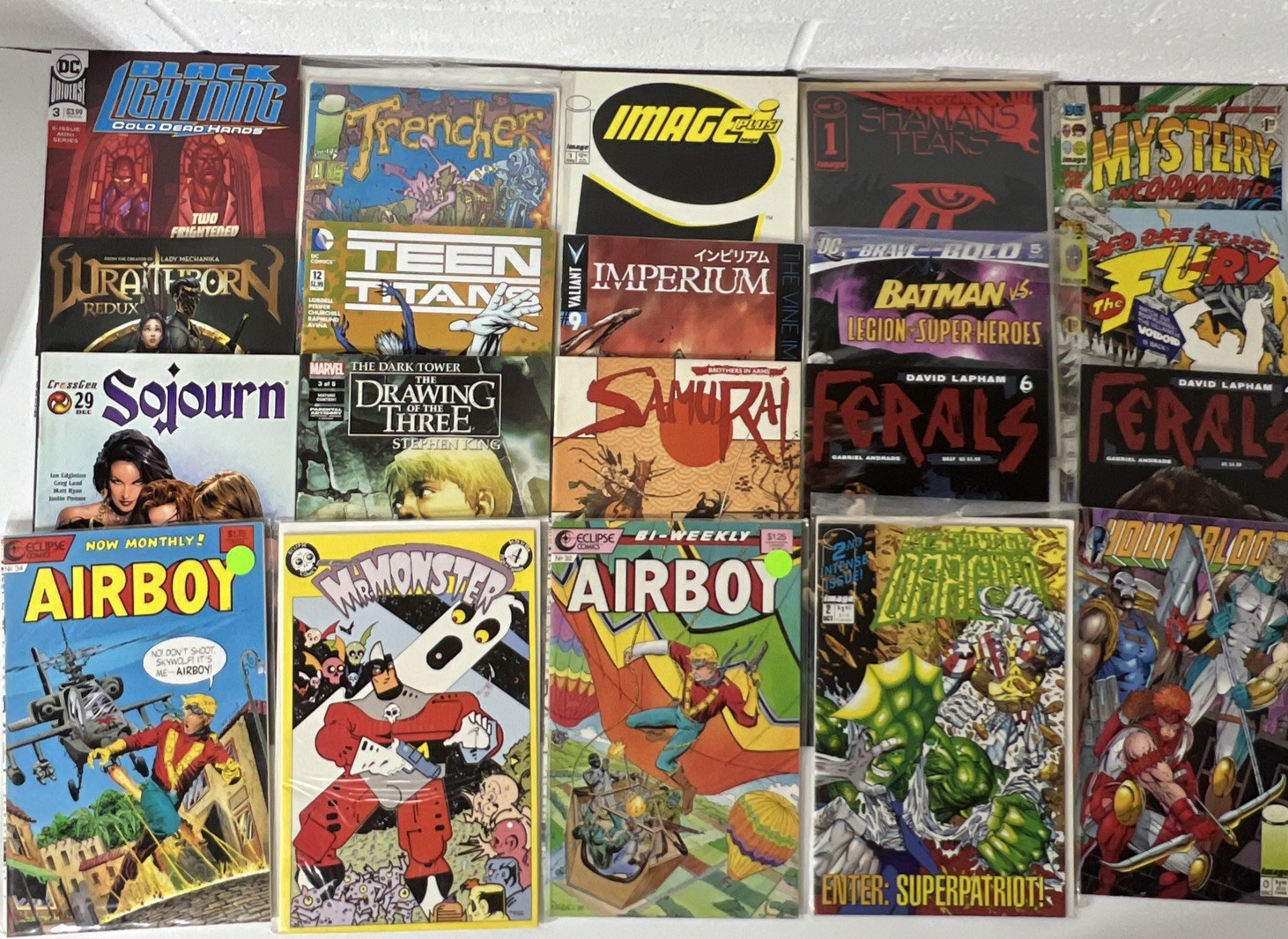 Lot of 20 Vintage & Modern Comics Airboy Trencher Shaman’s Tears DC Image